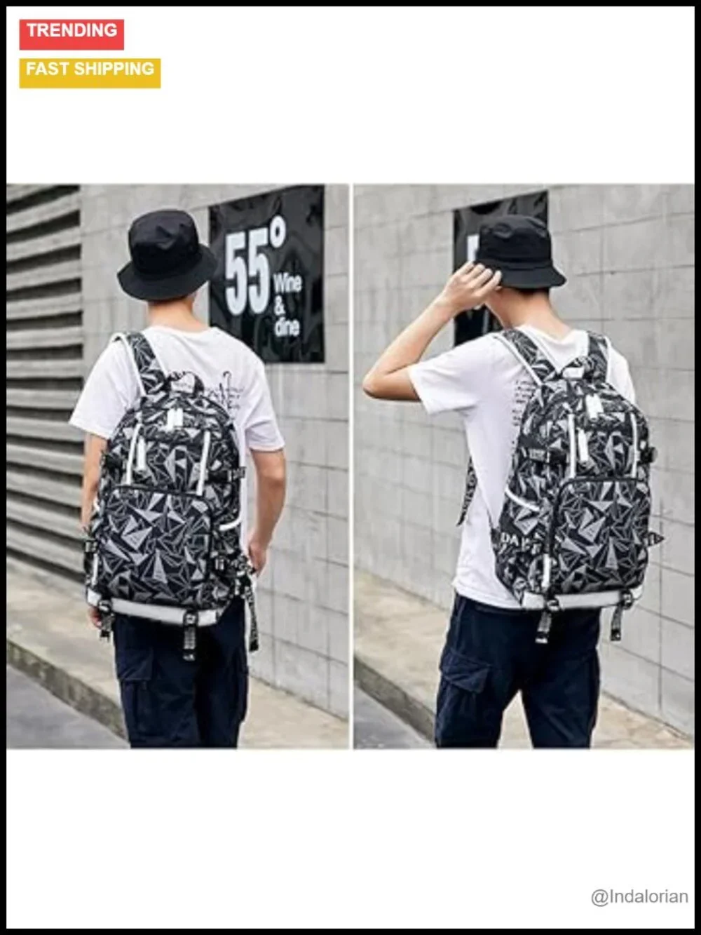 Polyester Backpack with USB Port, 15.6